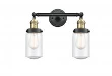 Innovations Lighting 208-BAB-G314 - Dover - 2 Light - 14 inch - Black Antique Brass - Adjustable Bath Vanity Light