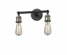 Innovations Lighting 208-BAB - Bare Bulb - 2 Light - 11 inch - Black Antique Brass - Bath Vanity Light