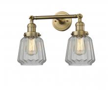 Innovations Lighting 208-BB-G142-LED - Chatham - 2 Light - 16 inch - Brushed Brass - Adjustable Bath Vanity Light