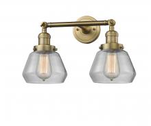 Innovations Lighting 208-BB-G172-LED - Fulton - 2 Light - 17 inch - Brushed Brass - Adjustable Bath Vanity Light