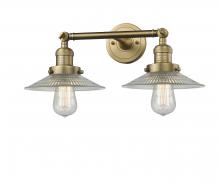 Innovations Lighting 208-BB-G2 - Halophane - 2 Light - 18 inch - Brushed Brass - Adjustable Bath Vanity Light