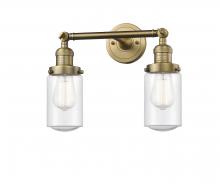 Innovations Lighting 208-BB-G314 - Dover - 2 Light - 14 inch - Brushed Brass - Adjustable Bath Vanity Light