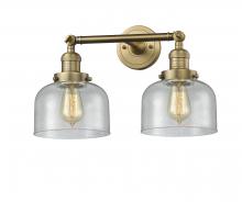 Innovations Lighting 208-BB-G74-LED - Bell - 2 Light - 19 inch - Brushed Brass - Adjustable Bath Vanity Light