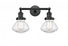 Innovations Lighting 208-BK-G322 - Olean - 2 Light - 17 inch - Matte Black - Adjustable Bath Vanity Light