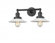 Innovations Lighting 208-OB-G1 - Halophane - 2 Light - 18 inch - Oil Rubbed Bronze - Adjustable Bath Vanity Light