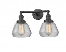 Innovations Lighting 208-OB-G172-LED - Fulton - 2 Light - 17 inch - Oil Rubbed Bronze - Adjustable Bath Vanity Light