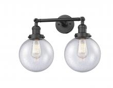 Innovations Lighting 208-OB-G204-8-LED - Beacon - 2 Light - 19 inch - Oil Rubbed Bronze - Adjustable Bath Vanity Light