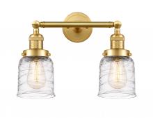 Innovations Lighting 208-SG-G513 - Bell - 2 Light - 16 inch - Satin Gold - Bath Vanity Light