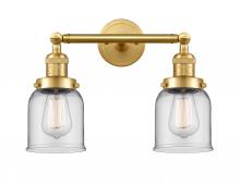Innovations Lighting 208-SG-G52 - Bell - 2 Light - 16 inch - Satin Gold - Adjustable Bath Vanity Light