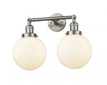 Innovations Lighting 208-SN-G201-8-LED - Beacon - 2 Light - 19 inch - Brushed Satin Nickel - Adjustable Bath Vanity Light