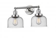 Innovations Lighting 208-SN-G74-LED - Bell - 2 Light - 19 inch - Brushed Satin Nickel - Adjustable Bath Vanity Light