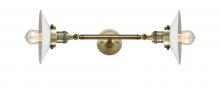 Innovations Lighting 208L-AB-G1 - Halophane - 2 Light - 9 inch - Antique Brass - Adjustable Bath Vanity Light