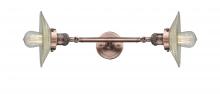 Innovations Lighting 208L-AC-G2 - Halophane - 2 Light - 9 inch - Antique Copper - Adjustable Bath Vanity Light