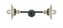 Innovations Lighting 208L-BAB-G2 - Halophane - 2 Light - 9 inch - Black Antique Brass - Adjustable Bath Vanity Light