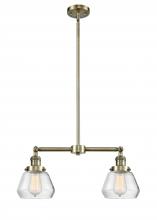 Innovations Lighting 209-AB-G172 - Fulton - 2 Light - 21 inch - Antique Brass - Stem Hung - Adjustable Island Light