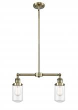 Innovations Lighting 209-AB-G312 - Dover - 2 Light - 21 inch - Antique Brass - Stem Hung - Adjustable Island Light