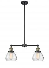 Innovations Lighting 209-BAB-G172 - Fulton - 2 Light - 21 inch - Black Antique Brass - Stem Hung - Adjustable Island Light