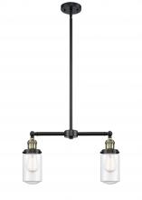 Innovations Lighting 209-BAB-G312 - Dover - 2 Light - 21 inch - Black Antique Brass - Stem Hung - Adjustable Island Light