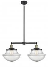 Innovations Lighting 209-BAB-G544 - Oxford - 2 Light - 25 inch - Black Antique Brass - Stem Hung - Adjustable Island Light