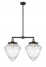 Innovations Lighting 209-BAB-G664-12 - Bullet - 2 Light - 24 inch - Black Antique Brass - Stem Hung - Adjustable Island Light