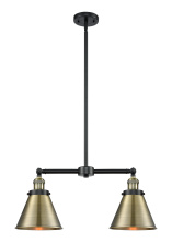 Innovations Lighting 209-BAB-M13-AB - Appalachian - 2 Light - 23 inch - Black Antique Brass - Stem Hung - Adjustable Island Light