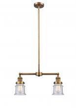 Innovations Lighting 209-BB-G184S - Canton - 2 Light - 21 inch - Brushed Brass - Stem Hung - Adjustable Island Light