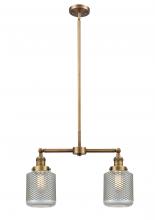 Innovations Lighting 209-BB-G262 - Stanton - 2 Light - 23 inch - Brushed Brass - Stem Hung - Adjustable Island Light