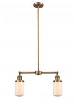 Innovations Lighting 209-BB-G311 - Dover - 2 Light - 21 inch - Brushed Brass - Stem Hung - Adjustable Island Light