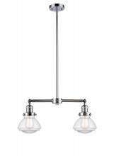 Innovations Lighting 209-PC-G322 - Olean - 2 Light - 22 inch - Polished Chrome - Stem Hung - Adjustable Island Light