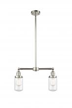 Innovations Lighting 209-PN-G312 - Dover - 2 Light - 21 inch - Polished Nickel - Stem Hung - Adjustable Island Light