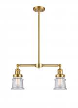 Innovations Lighting 209-SG-G184S - Canton - 2 Light - 21 inch - Satin Gold - Stem Hung - Adjustable Island Light