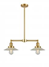 Innovations Lighting 209-SG-G2 - Halophane - 2 Light - 21 inch - Satin Gold - Stem Hung - Adjustable Island Light