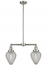 Innovations Lighting 209-SN-G165 - Geneseo - 2 Light - 21 inch - Brushed Satin Nickel - Stem Hung - Adjustable Island Light