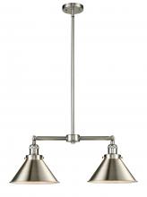 Innovations Lighting 209-SN-M10-SN - Briarcliff - 2 Light - 21 inch - Brushed Satin Nickel - Stem Hung - Adjustable Island Light