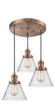 Innovations Lighting 211/3-AC-G44 - Large Cone 3 Light Multi-Pendant