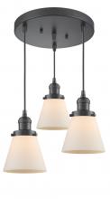 Innovations Lighting 211/3-OB-G61 - Small Cone 3 Light Multi-Pendant