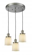 Innovations Lighting 211/3-SN-G51 - Small Bell 3 Light Multi-Pendant