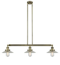 Innovations Lighting 213-AB-G2 - Halophane - 3 Light - 41 inch - Antique Brass - Stem Hung - Adjustable Island Light