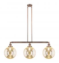 Innovations Lighting 213-AC-G208-10 - Beacon - 3 Light - 42 inch - Antique Copper - Stem Hung - Adjustable Island Light