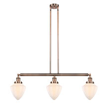 Innovations Lighting 213-AC-G661-7 - Bullet - 3 Light - 38 inch - Antique Copper - Stem Hung - Adjustable Island Light