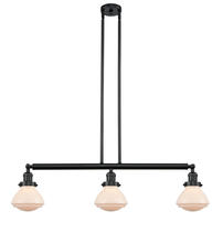 Innovations Lighting 213-BK-G321 - Olean - 3 Light - 39 inch - Matte Black - Stem Hung - Adjustable Island Light