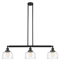 Innovations Lighting 213-BK-G713 - Bell - 3 Light - 41 inch - Matte Black - Stem Hung - Adjustable Island Light