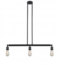 Innovations Lighting 213-BK - Bare Bulb - 3 Light - 38 inch - Matte Black - Stem Hung - Island Light