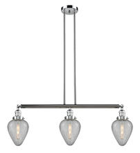 Innovations Lighting 213-PC-G165 - Geneseo - 3 Light - 38 inch - Polished Chrome - Stem Hung - Adjustable Island Light