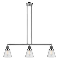 Innovations Lighting 213-PN-G64-LED - Cone - 3 Light - 39 inch - Polished Nickel - Stem Hung - Adjustable Island Light