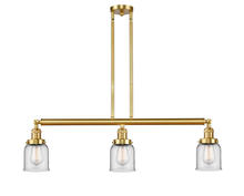 Innovations Lighting 213-SG-G52 - Bell - 3 Light - 38 inch - Satin Gold - Stem Hung - Adjustable Island Light