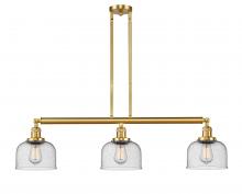 Innovations Lighting 213-SG-G74 - Bell - 3 Light - 41 inch - Satin Gold - Stem Hung - Adjustable Island Light