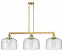 Innovations Lighting 213-SG-G74-L - Bell - 3 Light - 42 inch - Satin Gold - Stem Hung - Adjustable Island Light