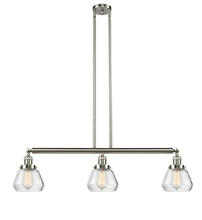 Innovations Lighting 213-SN-G172 - Fulton - 3 Light - 39 inch - Brushed Satin Nickel - Stem Hung - Adjustable Island Light
