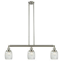 Innovations Lighting 213-SN-G302 - Colton - 3 Light - 38 inch - Brushed Satin Nickel - Stem Hung - Adjustable Island Light